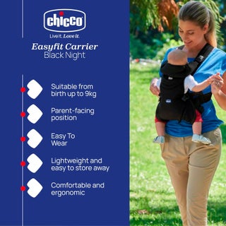 Chicco Easy Fit Baby Carrier 0-9kg, Black Night - view 2